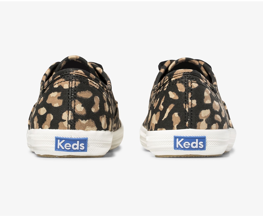 Zapatillas Keds Mujer Negras/Leopardo - Champion Animal - 975-BODYZA